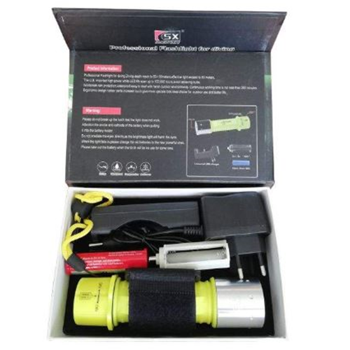 Professional Flashlight For Diving Yellow Shenxu